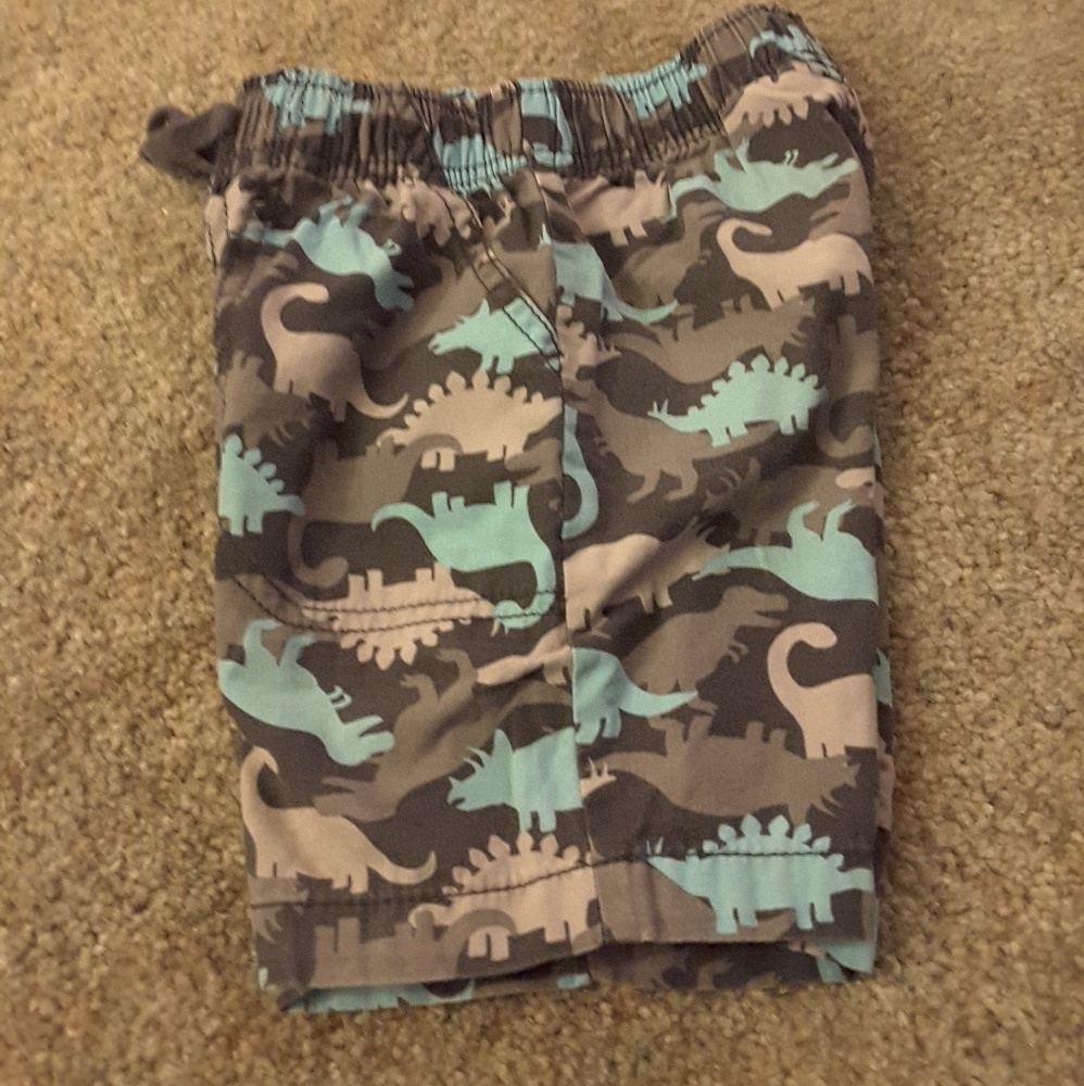 Jumping beans blue brown dinosaur shorts size 2T